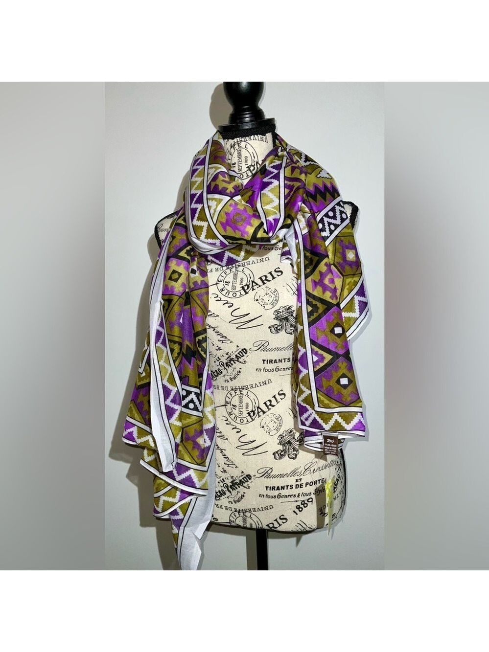 Raj scarf - made in India - 100% cotton - approx 76” x 22”
